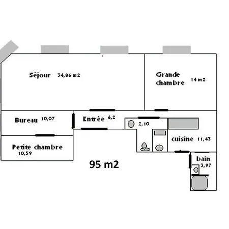 Apartament Les 7 Balcons, Comedie-corum-gare, Parking, Spacieux Lumineux Haussmannien
