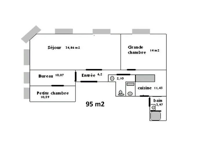 Apartman Les 7 Balcons, Comedie-corum-gare, Parking, Spacieux Lumineux Haussmannien